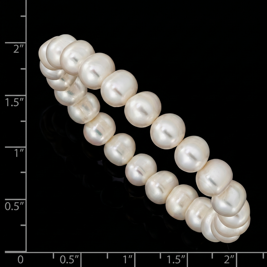 Pink Genuine Fresh Water Pearl Stretch Style Bracelet for Women