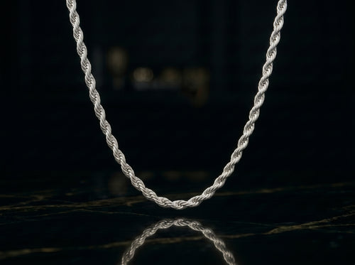 3MM 925 Sterling Silver Italian Diamond Cut Rope Chain Necklace O60