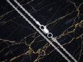 2.5MM 925  Solid Sterling Silver Italian Diamond Cut Rope Chain Necklace O50
