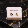 peridot earrings heart