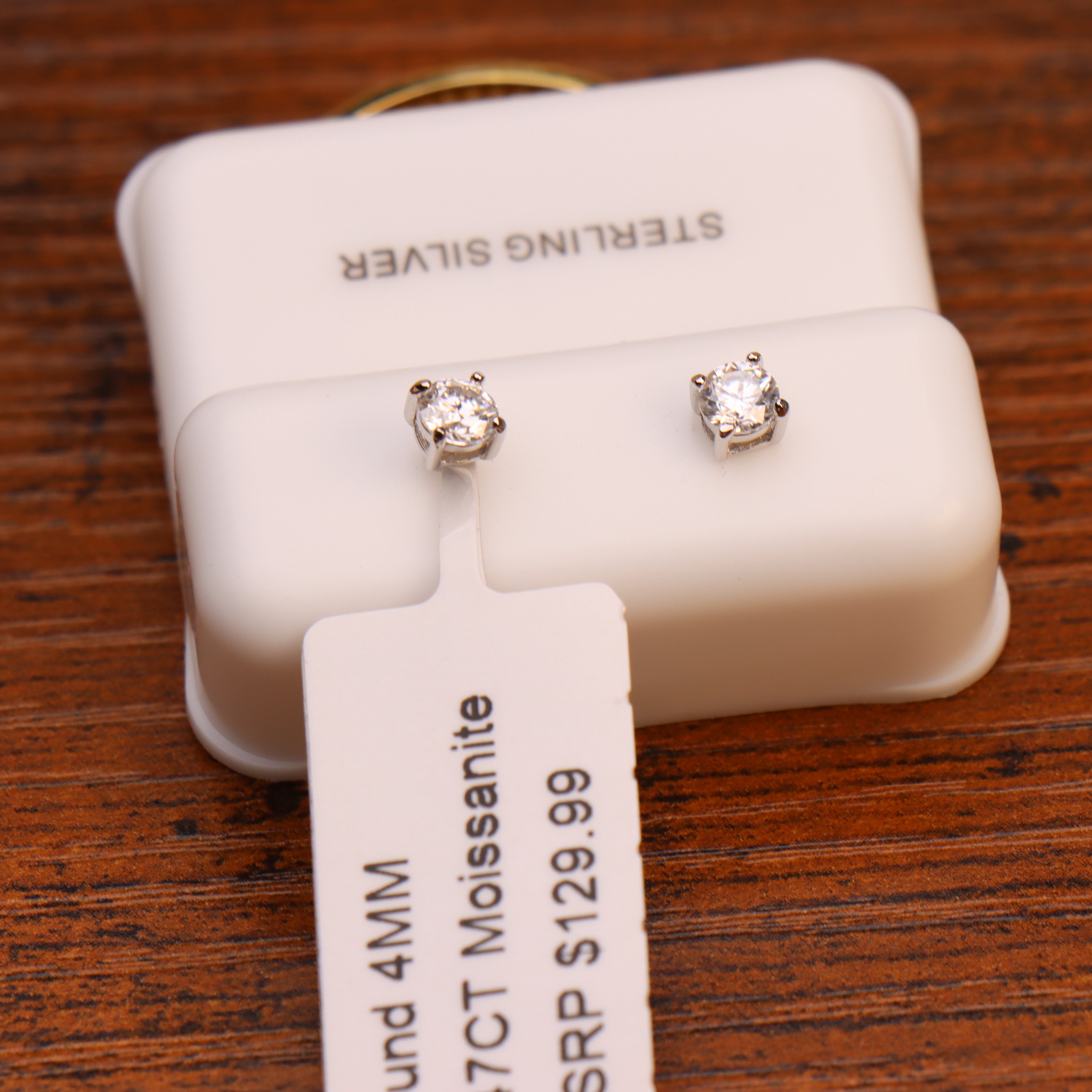 Moissanite Stud Earrings Women Men 925 Sterling Silver Earrings Gra Certified