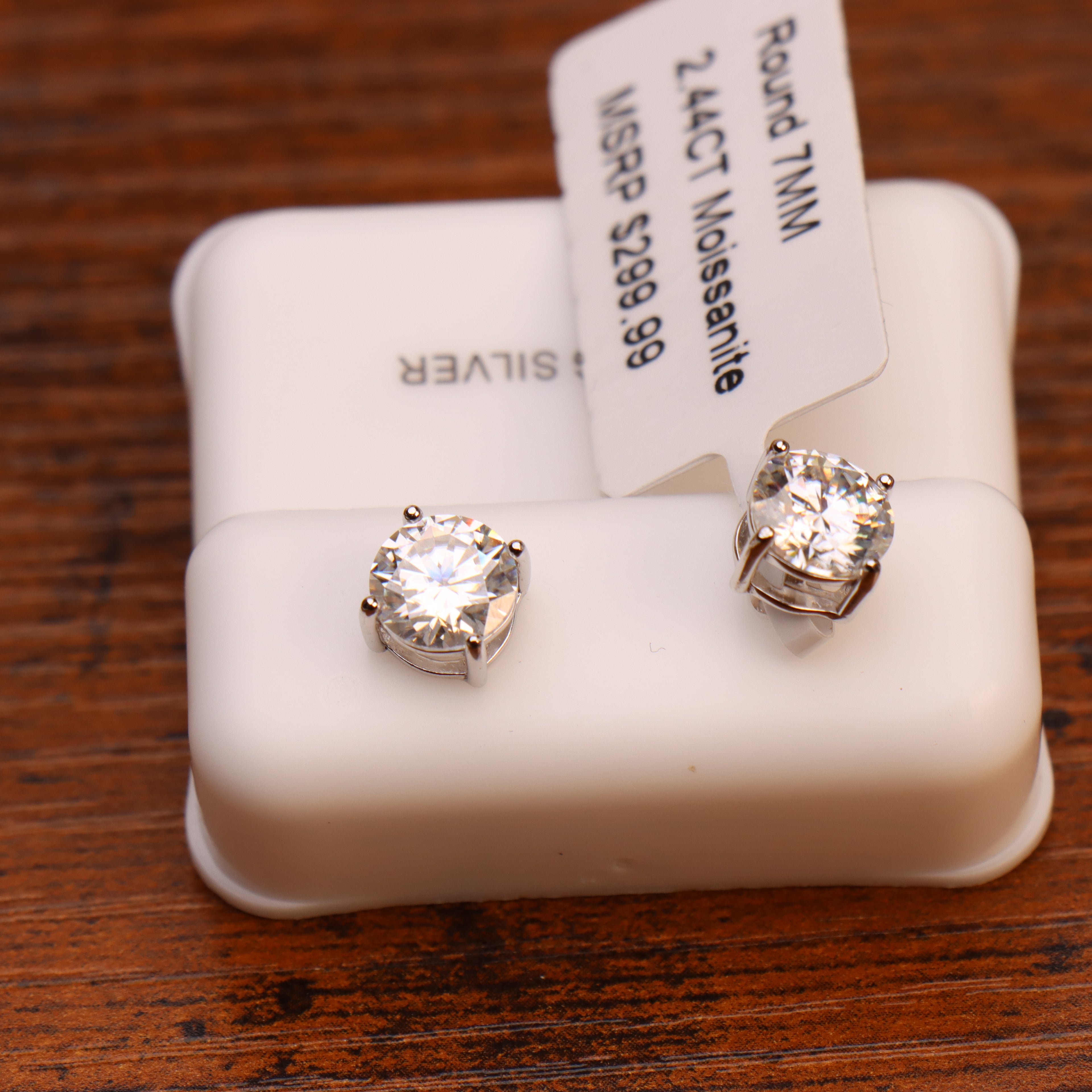Moissanite Stud Earrings Women Men 925 Sterling Silver Earrings Gra Certified