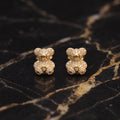 Genuine Moissanite Teddy Bear Earrings 14k Over 925 Sterling Silver