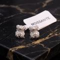 Genuine Moissanite Teddy Bear Earrings 925 Sterling Silver