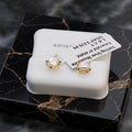 Genuine Moissanite Emerald Cut Earrings 14k Gold Over 925 Sterling Silver Gra