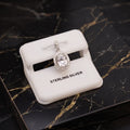 Genuine Moissanite Oval Halo Pendant 925 Sterling Silver