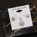 Earrings And Necklace Set 925 Sterling Silver Cz