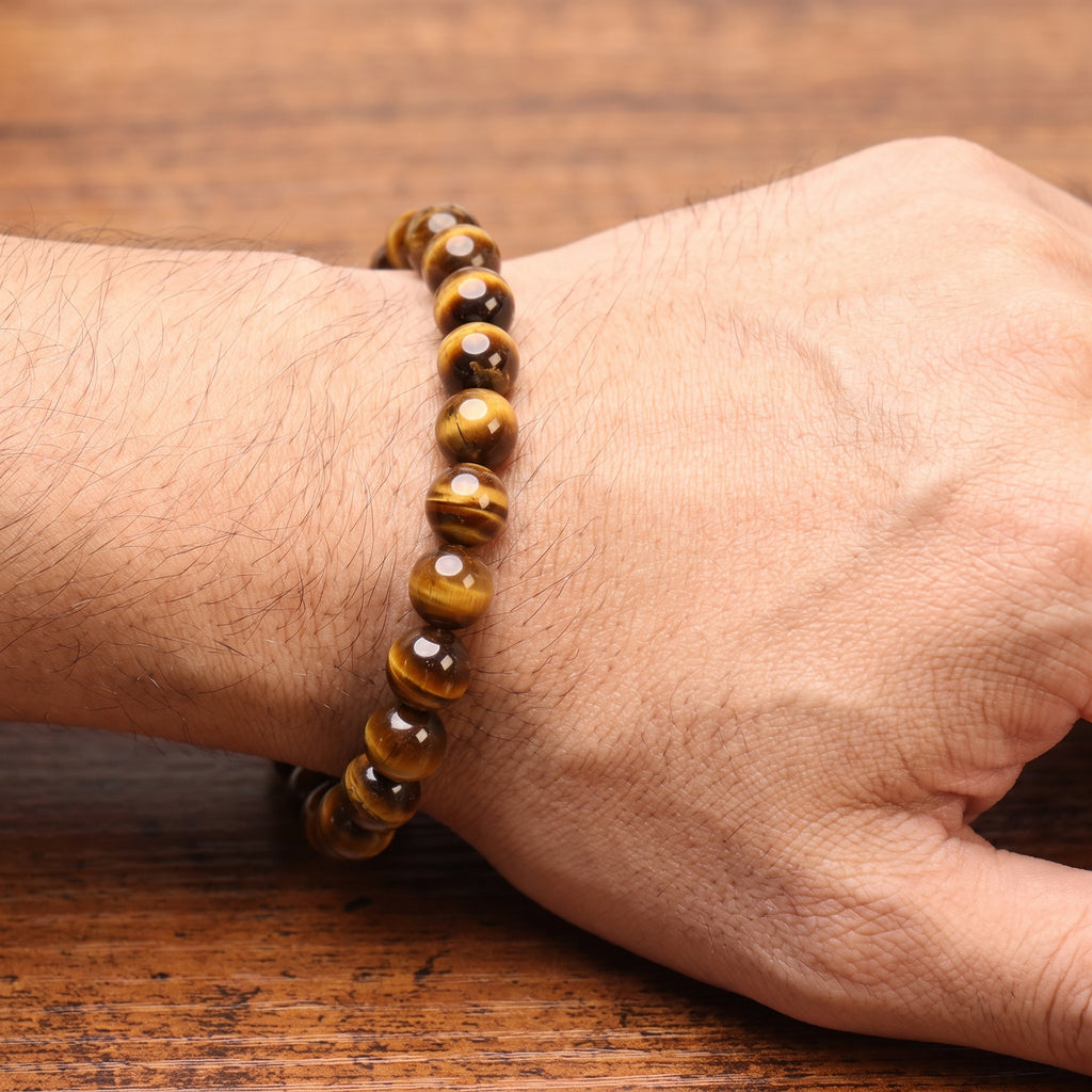 Tiger Eye Natural Stretch Bracelet For Men And Woman 8mm