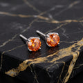 Moissanite Orange 5mm Studs Gra Certified 925 Sterling Silver Genuine