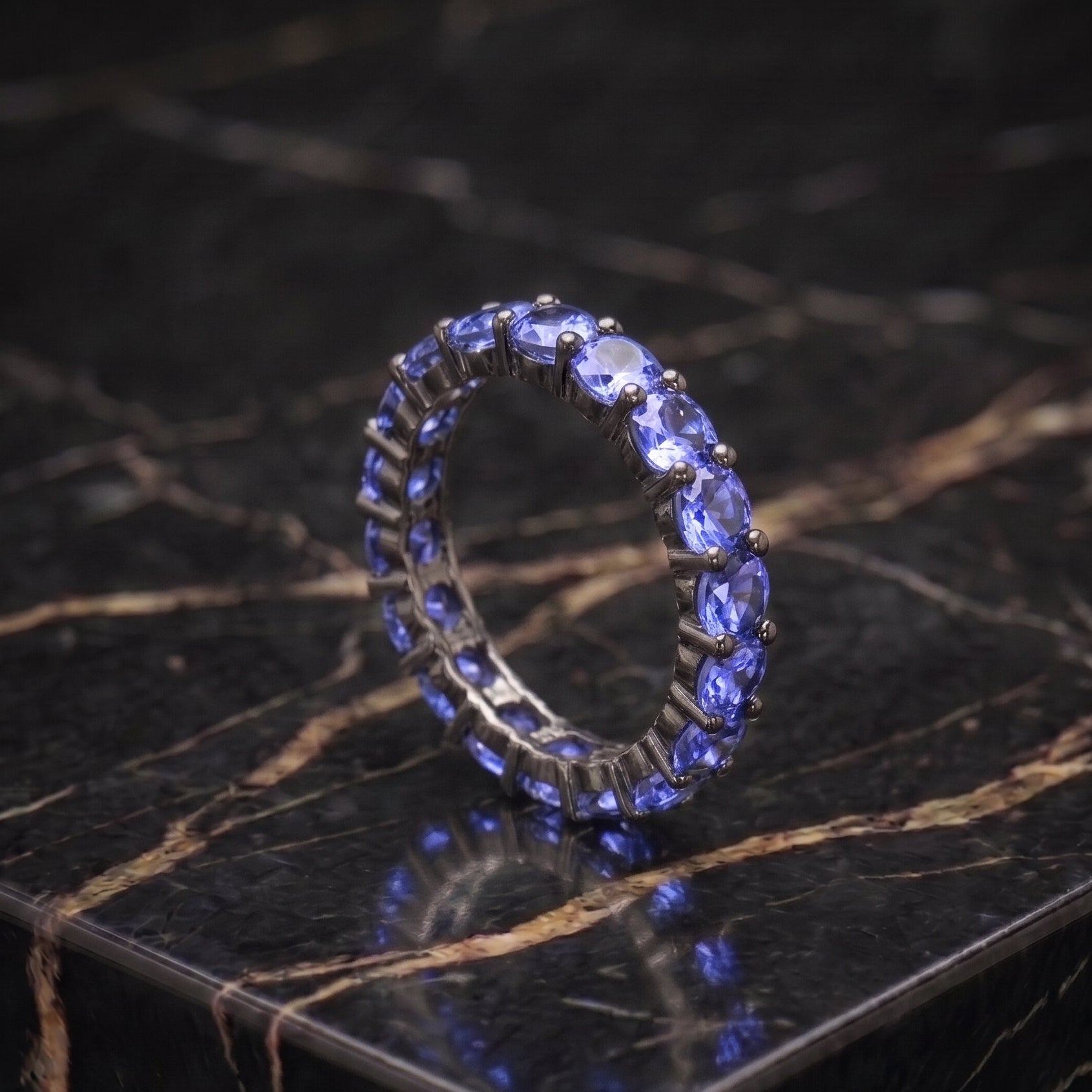 tanzanite eternity band