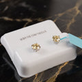 Moissanite Light Yellow 5mm Studs Gra Certified 925 Sterling Silver Genuine