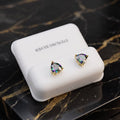 Mystic Topaz Cz Earrings Heart 14k Gold Over 925 Sterling Silver 6mm