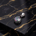 Pear Mystic Topaz Semi Precious Natural Pendant 925 Silver 10x7mm